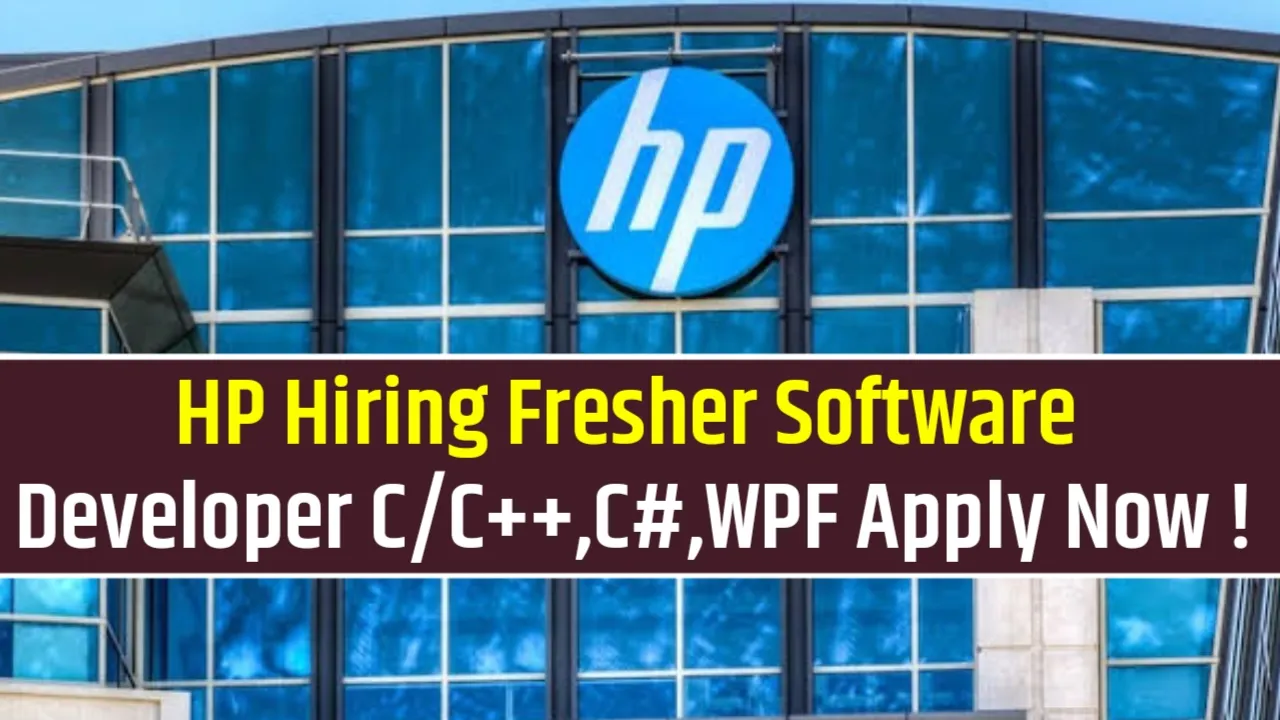 HP Hiring Fresher Software Developer