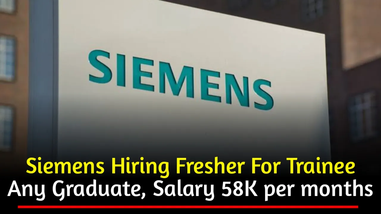 Siemens Recruitment Drive 2024